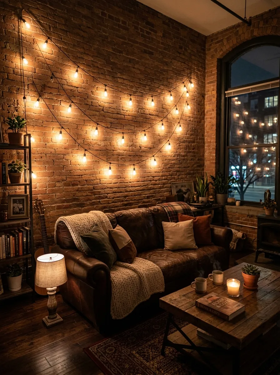 brick wall decor ideas living room