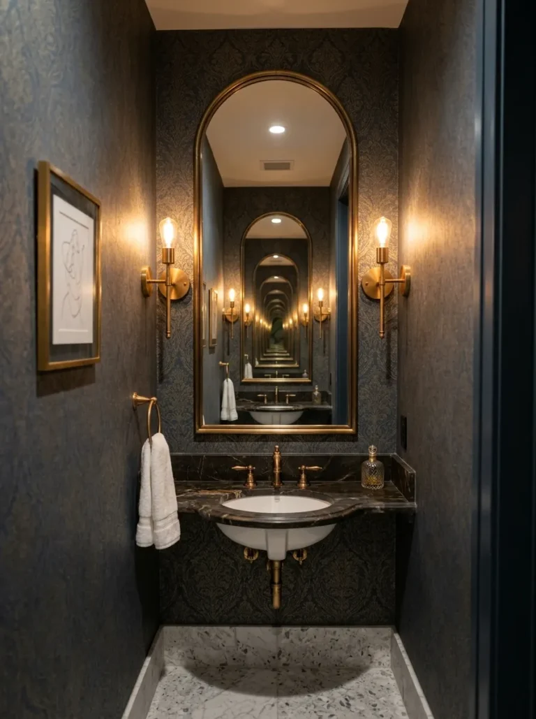 narrow toilet room ideas
