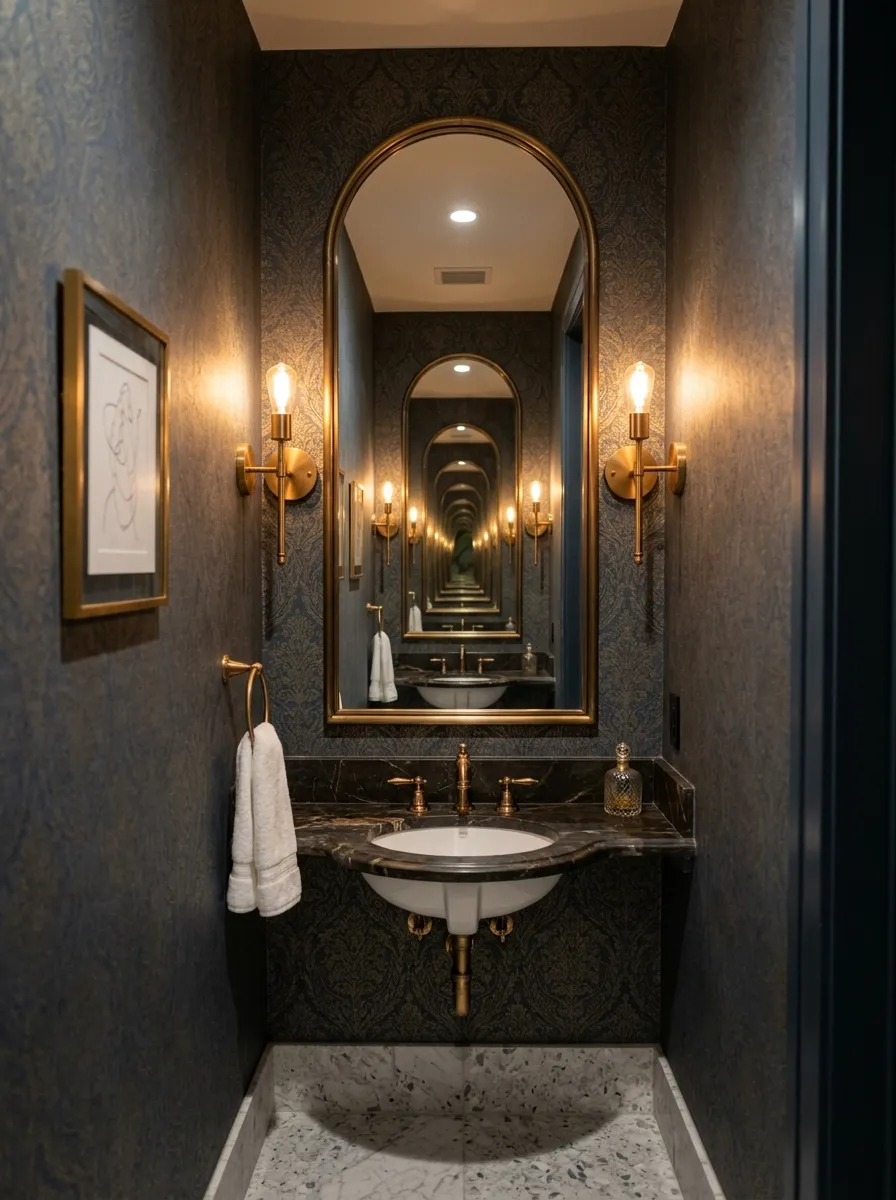 narrow toilet room ideas