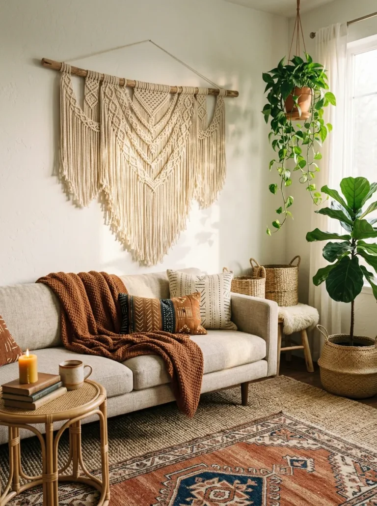 boho living room wall decor ideas