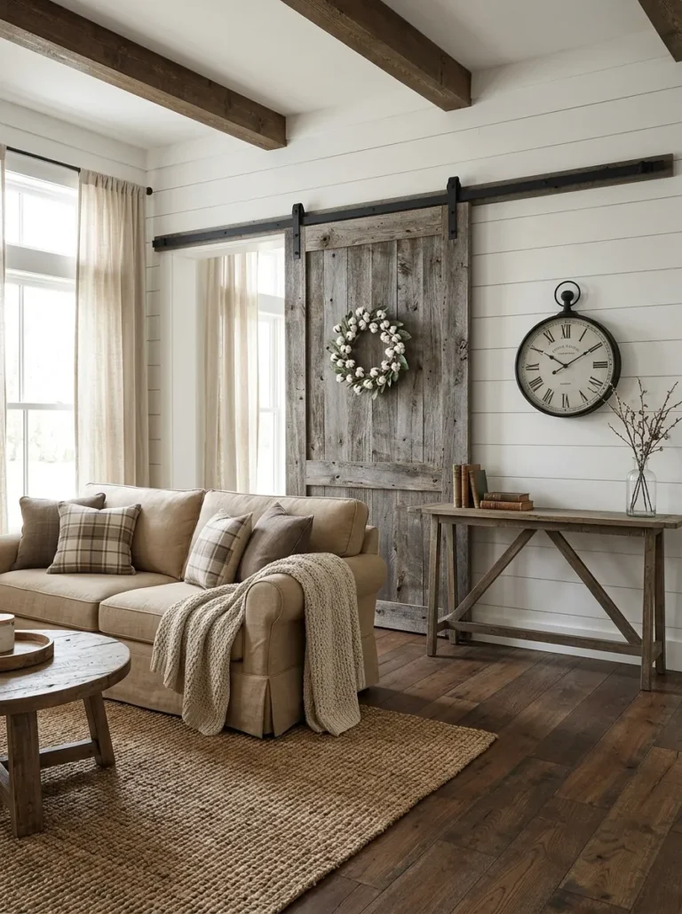farmhouse living room wall decor ideas