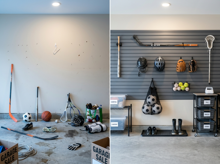 organize sports equipment
