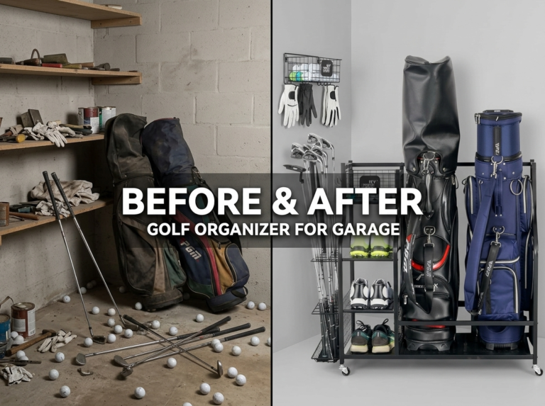 golf organizer for garage.