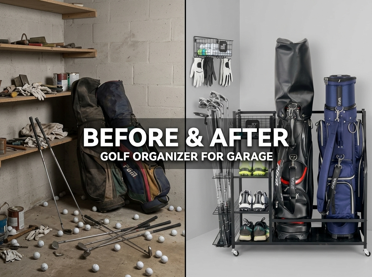 golf organizer for garage.