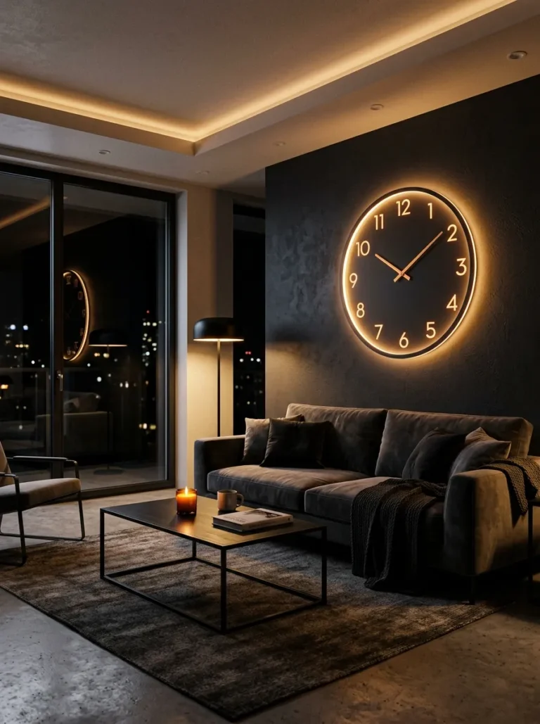 wall clock decor living room ideas