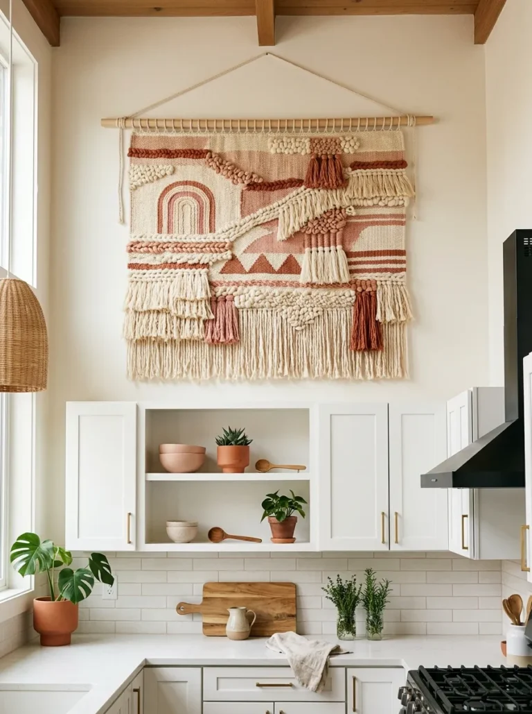 above kitchen cabinet decor ideas boho