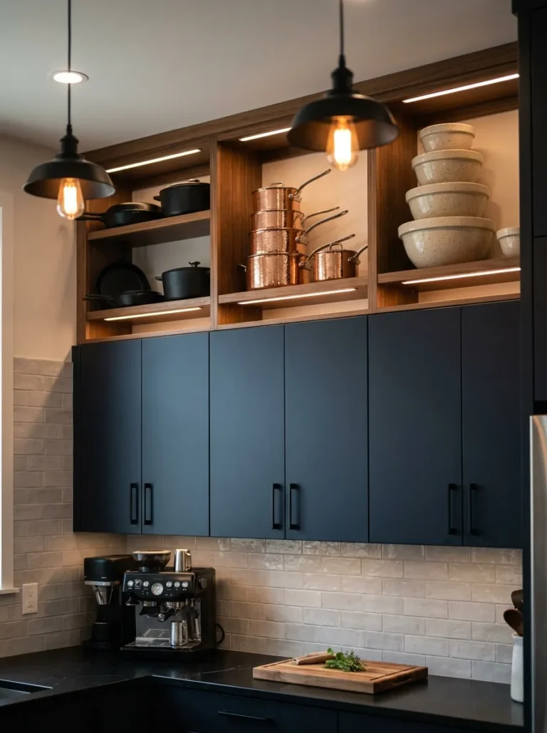 above kitchen cabinet decor ideas modern