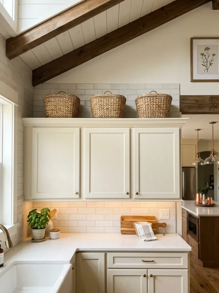 above kitchen cabinet decor ideas simple