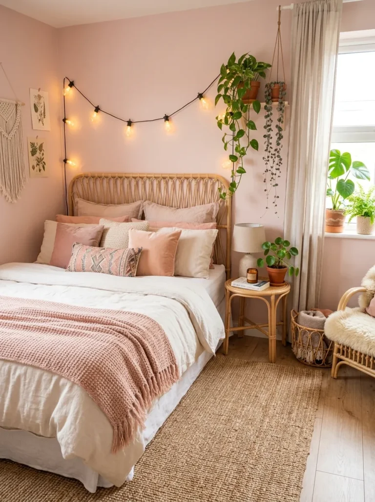 bedroom ideas for small rooms pink