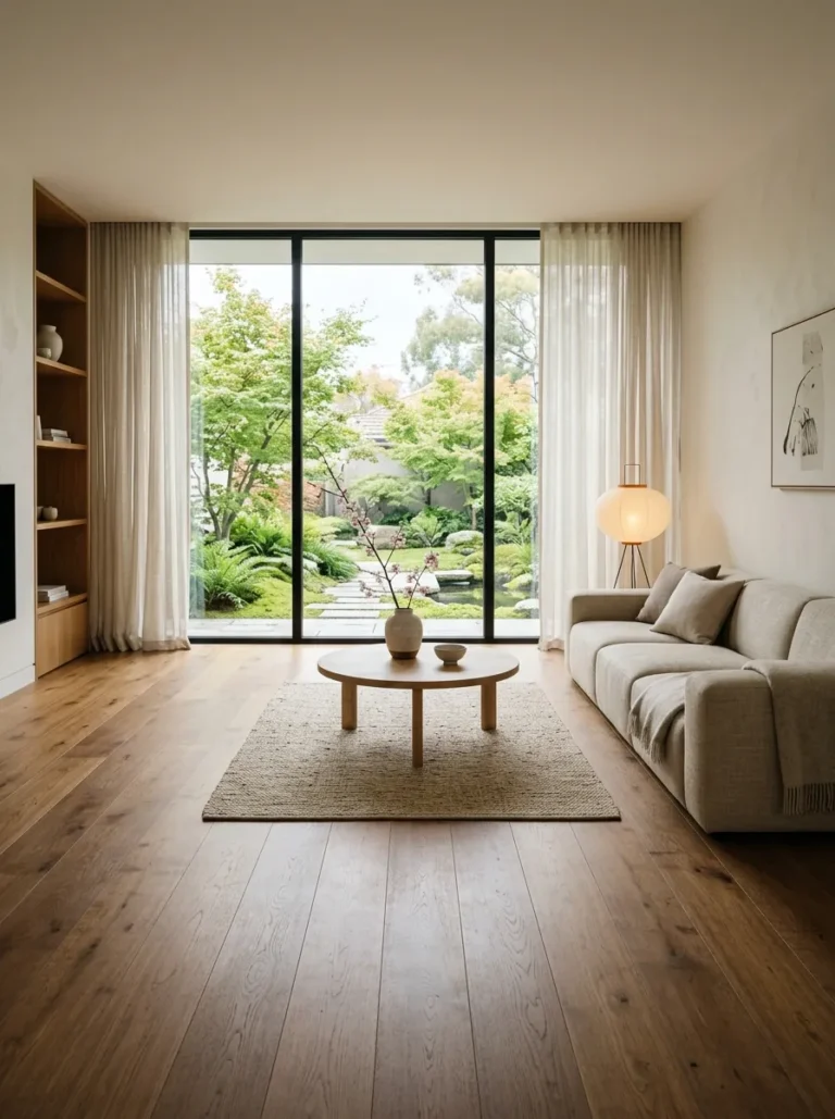 modern japandi living room