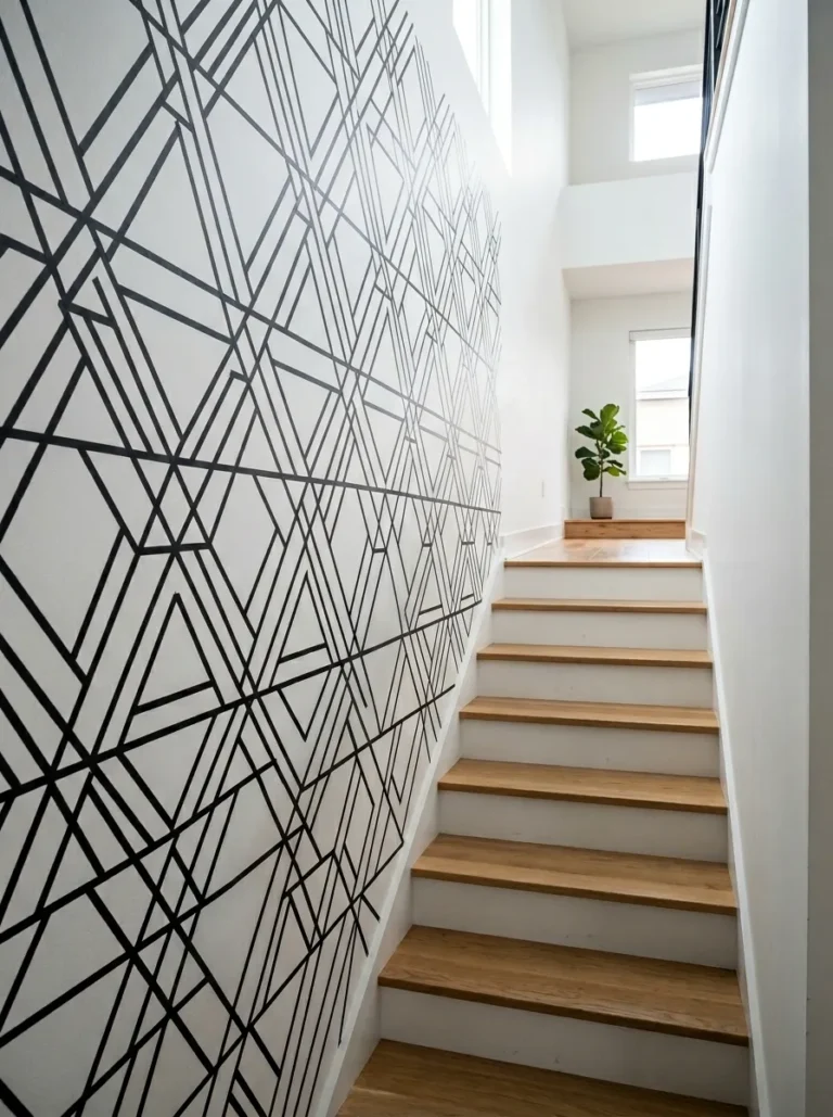 narrow stairs wall decor ideas