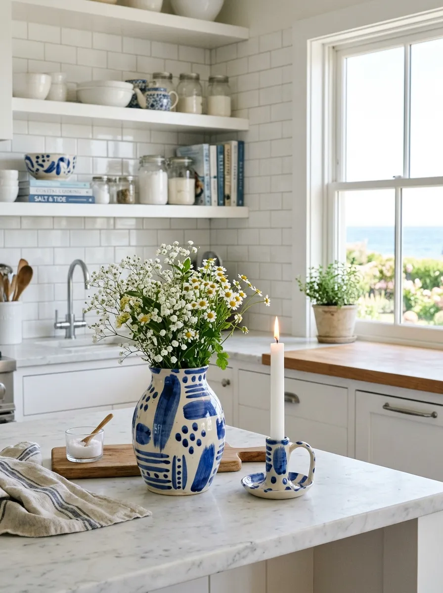summer kitchen island decor