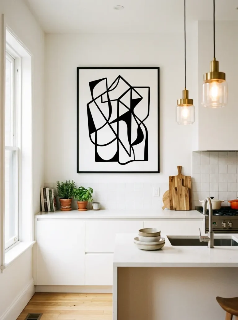 white kitchen wall decor ideas
