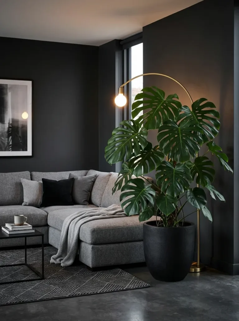 black and grey living room decor