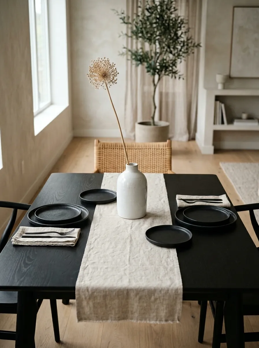 black kitchen table decor ideas