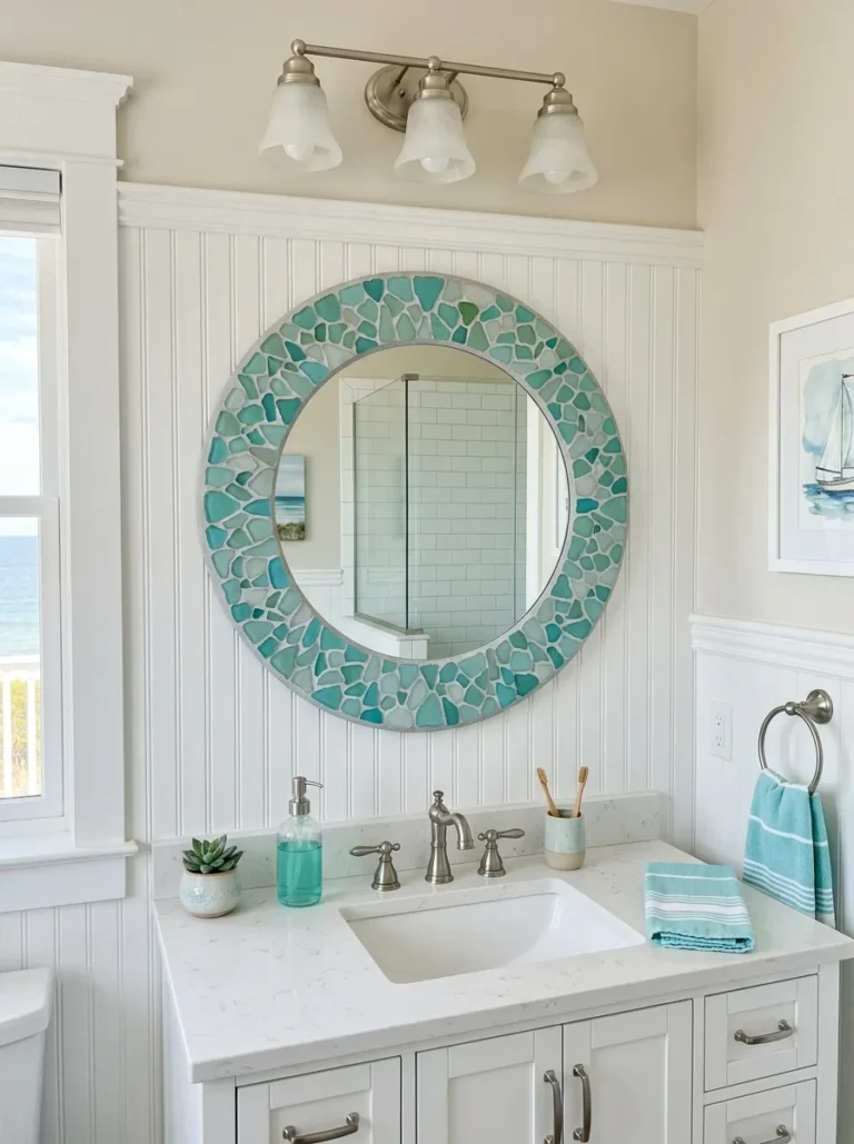 coastal bathroom mirror ideas