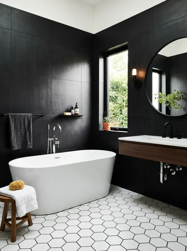 dark bathroom ideas modern