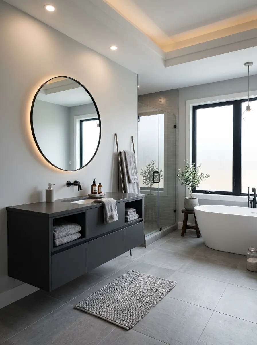 grey bathroom ideas modern