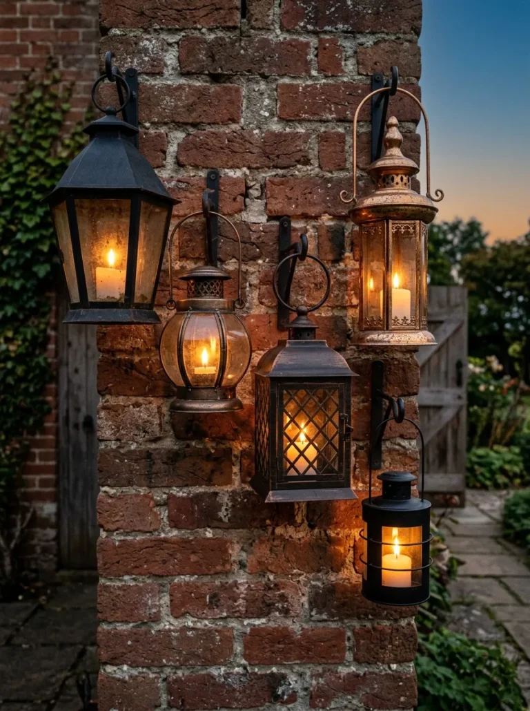 outdoor brick wall decor ideas