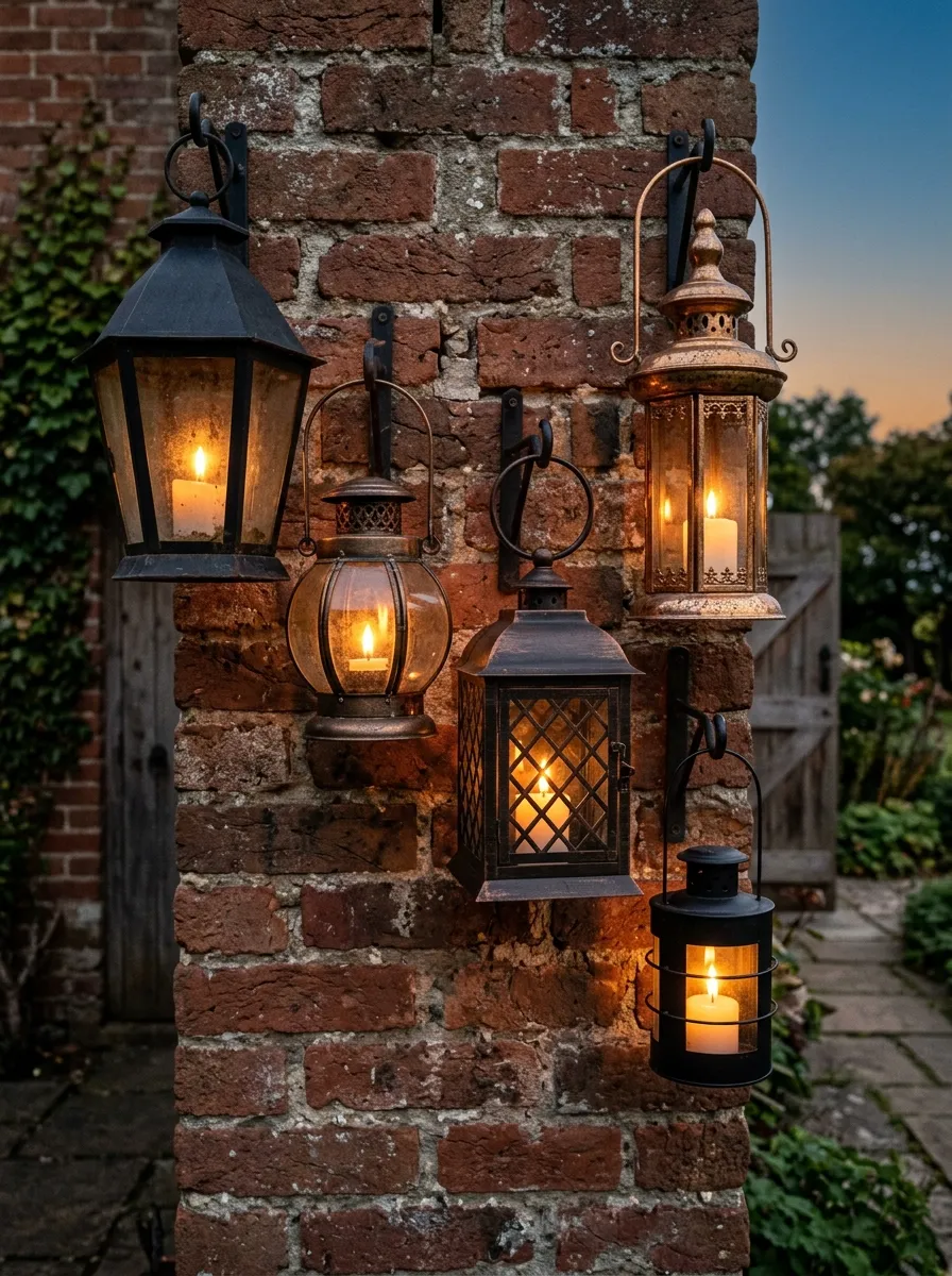 outdoor brick wall decor ideas