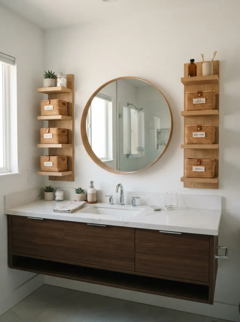 bathroom floating shelf ideas