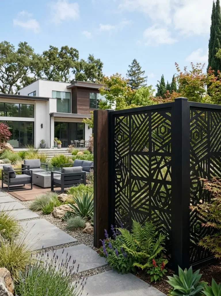 black metal fence ideas