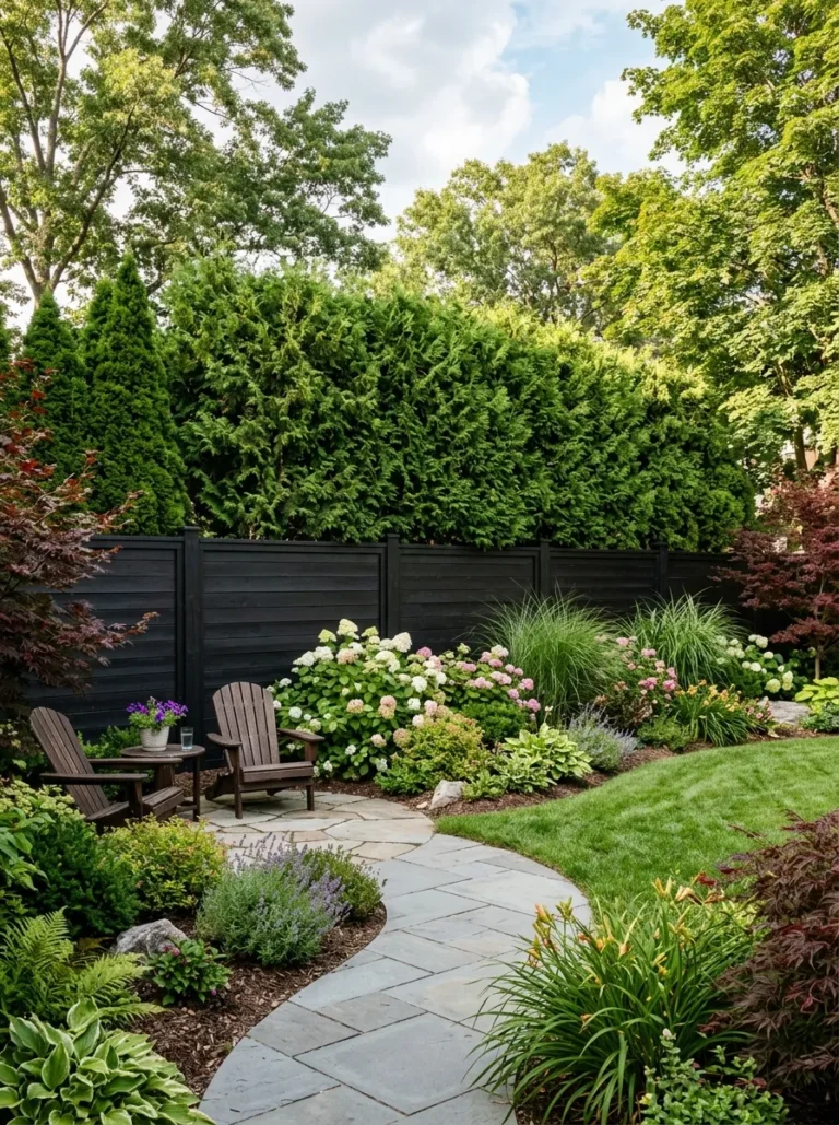 black privacy fence ideas