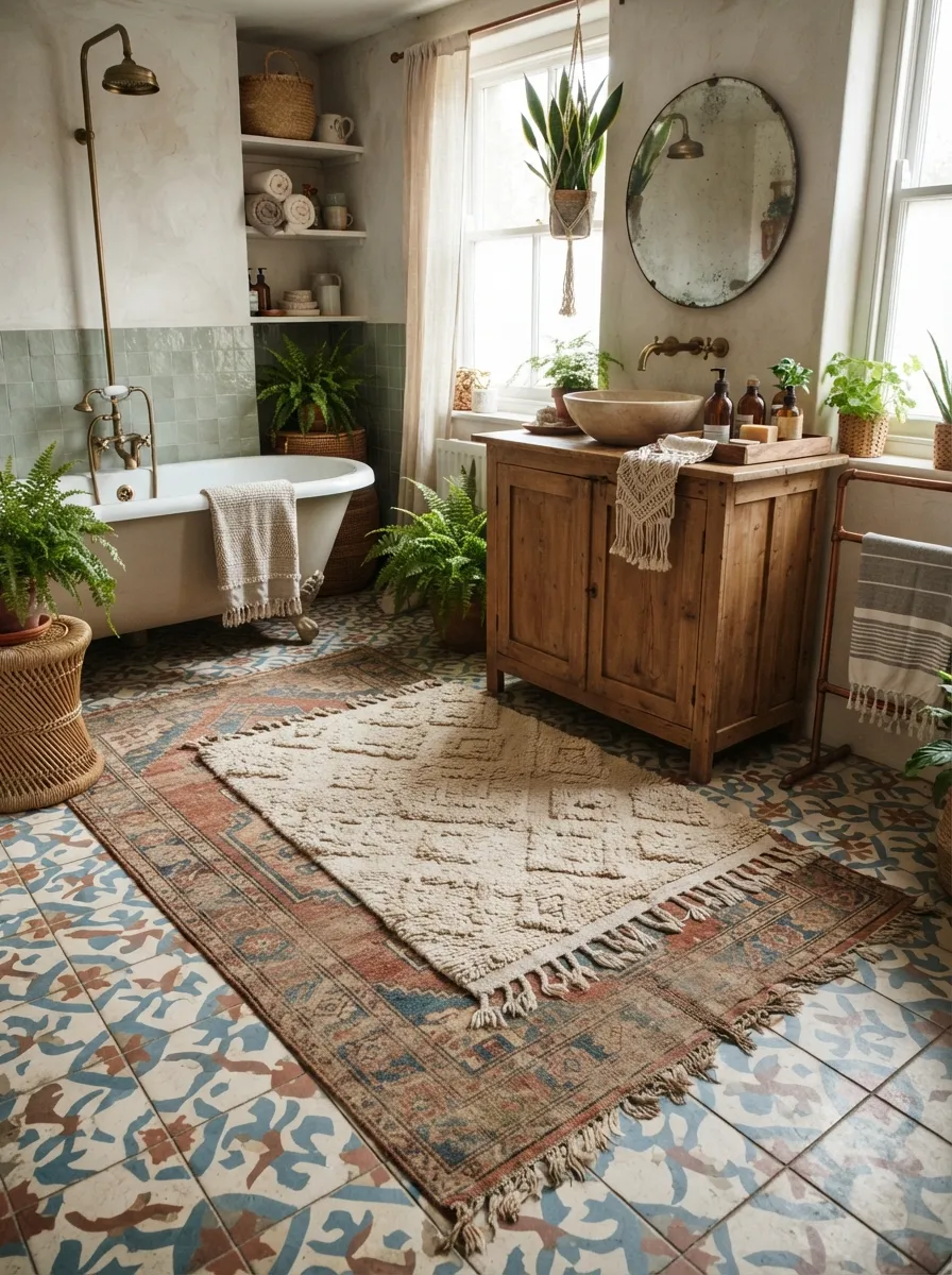 boho bathroom tile ideas