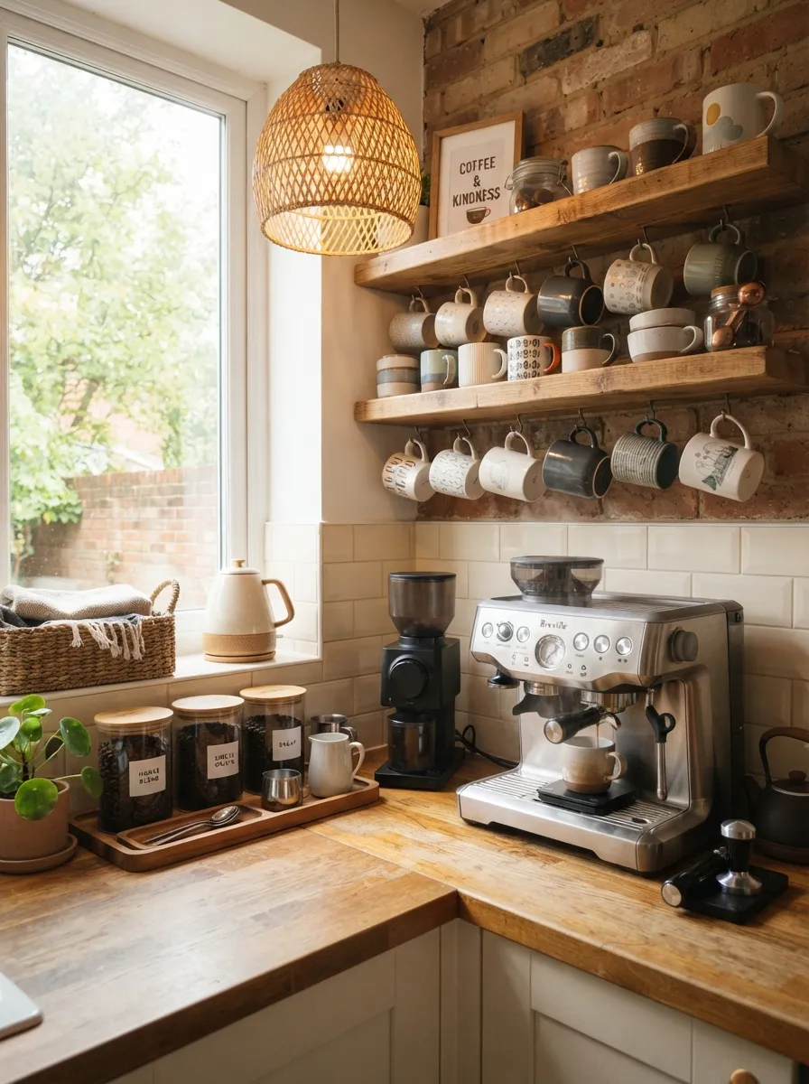 coffee bar ideas kitchen counter corner decor