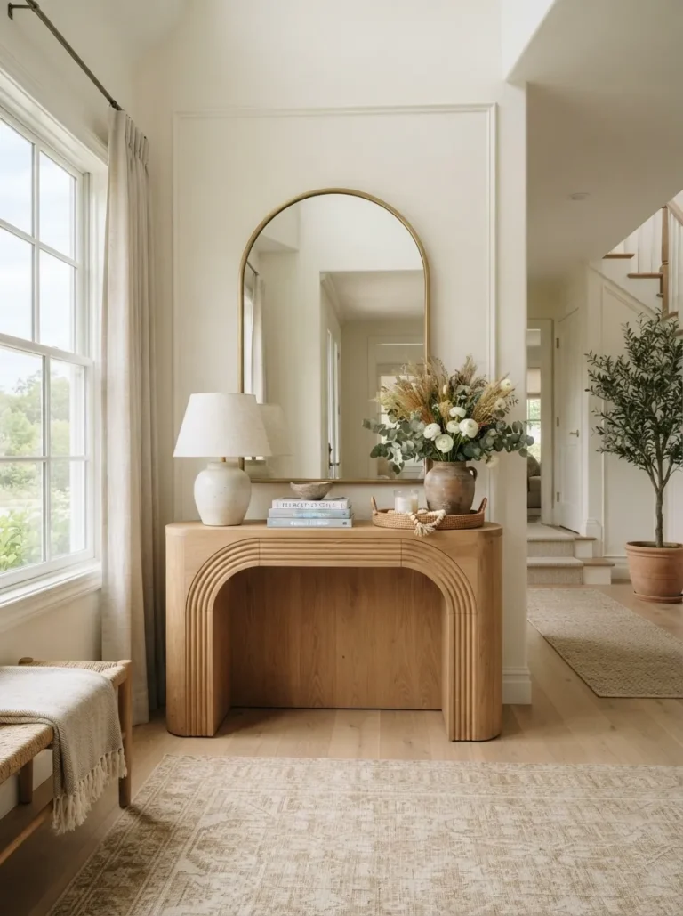 entryway arched mirror ideas