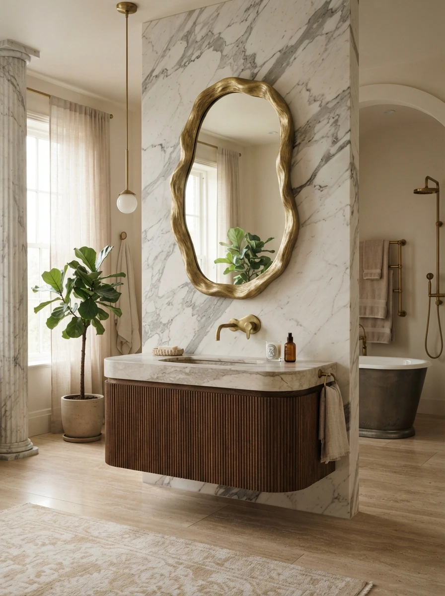 large bathroom wall decor ideas
