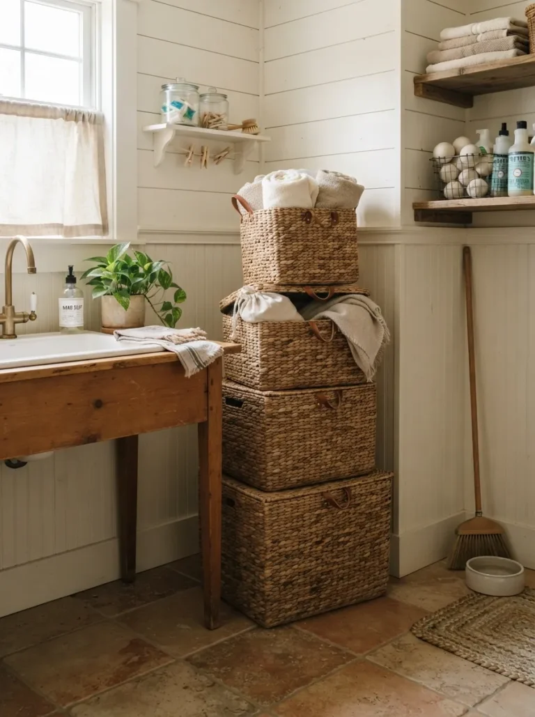laundry room storage ideas farmhouse