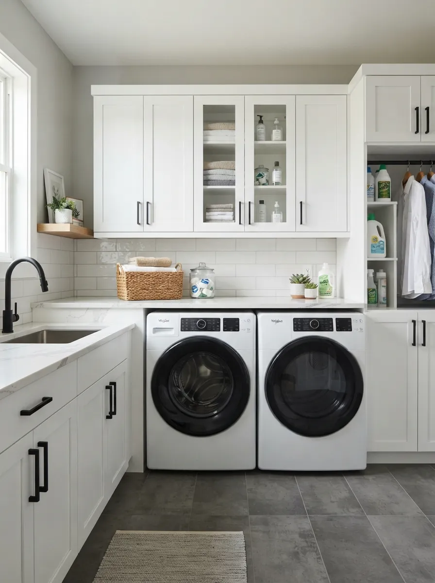 modern laundry room cabinet ideas