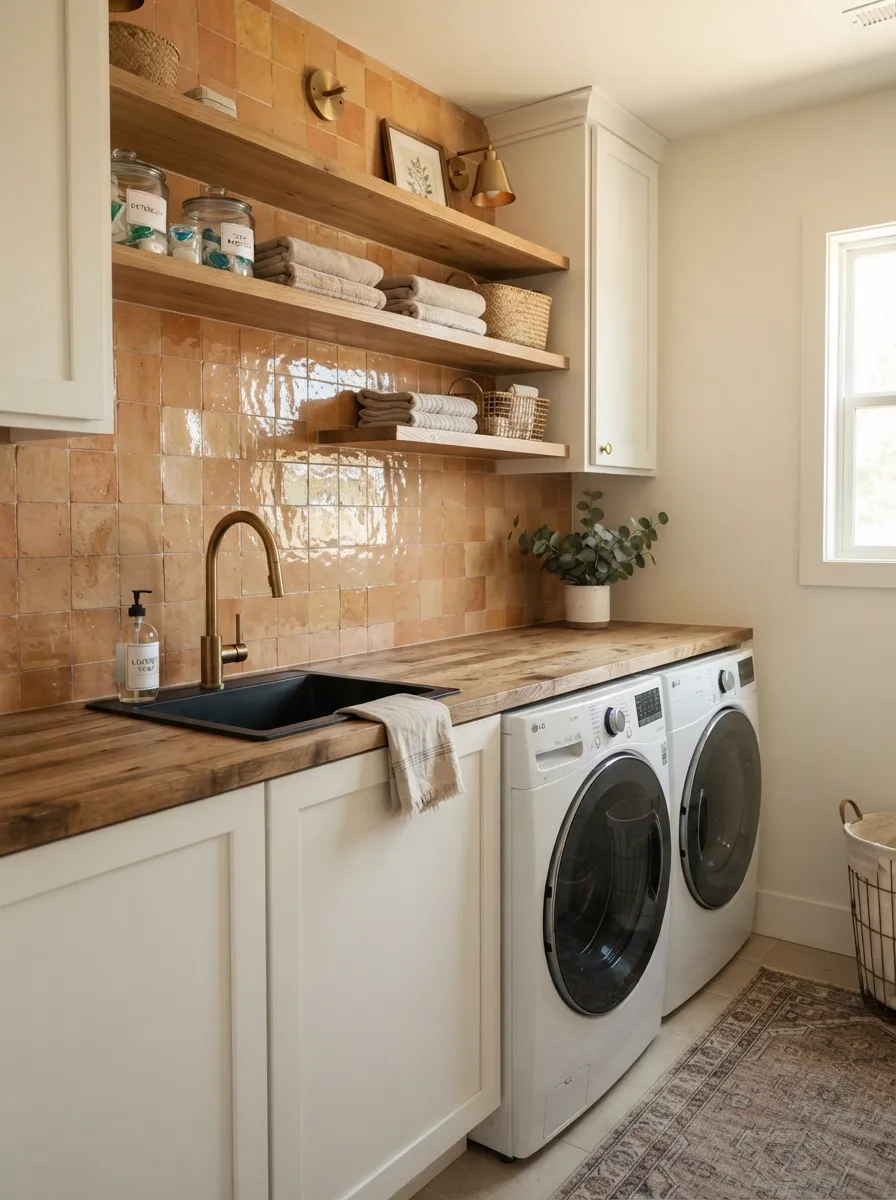 modern laundry room tile ideas