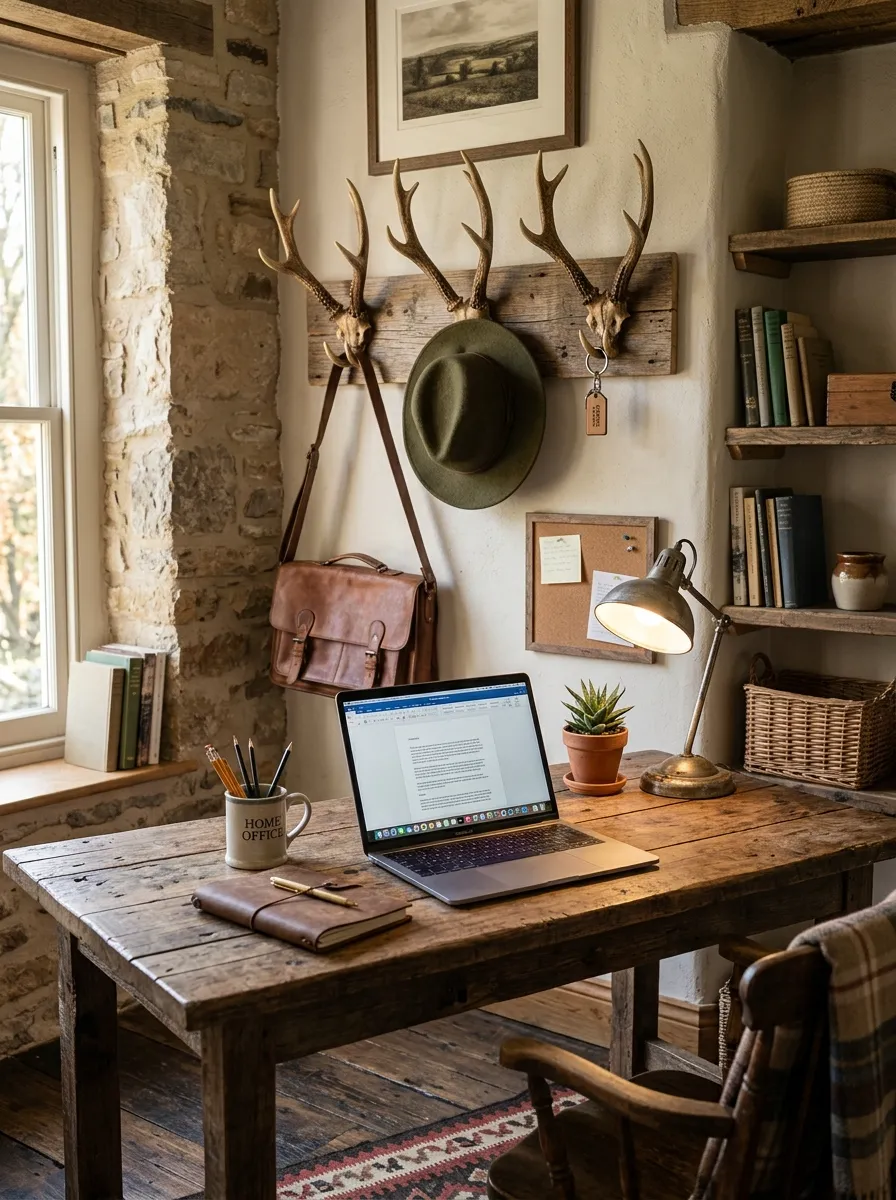 rustic office wall decor ideas