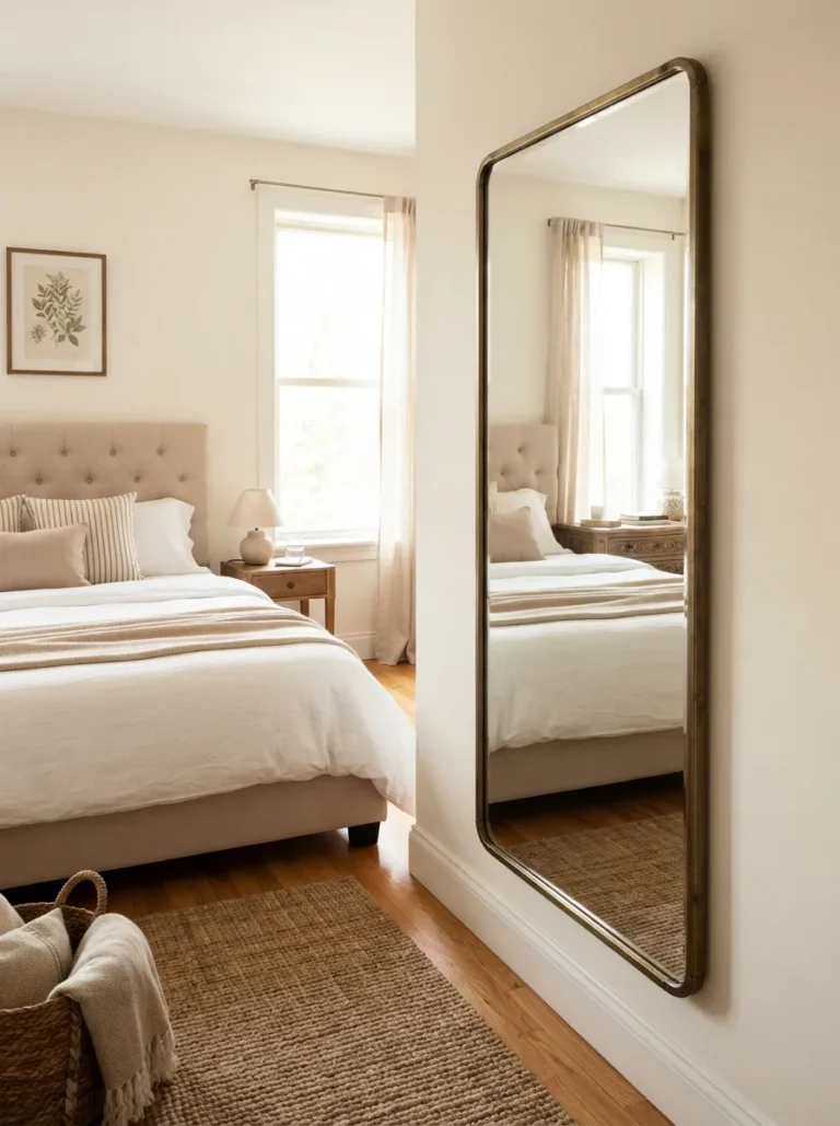 small bedroom with king bed