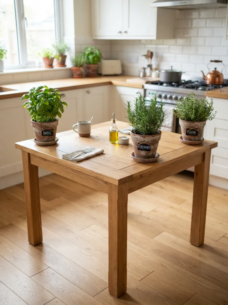 square kitchen table decor ideas