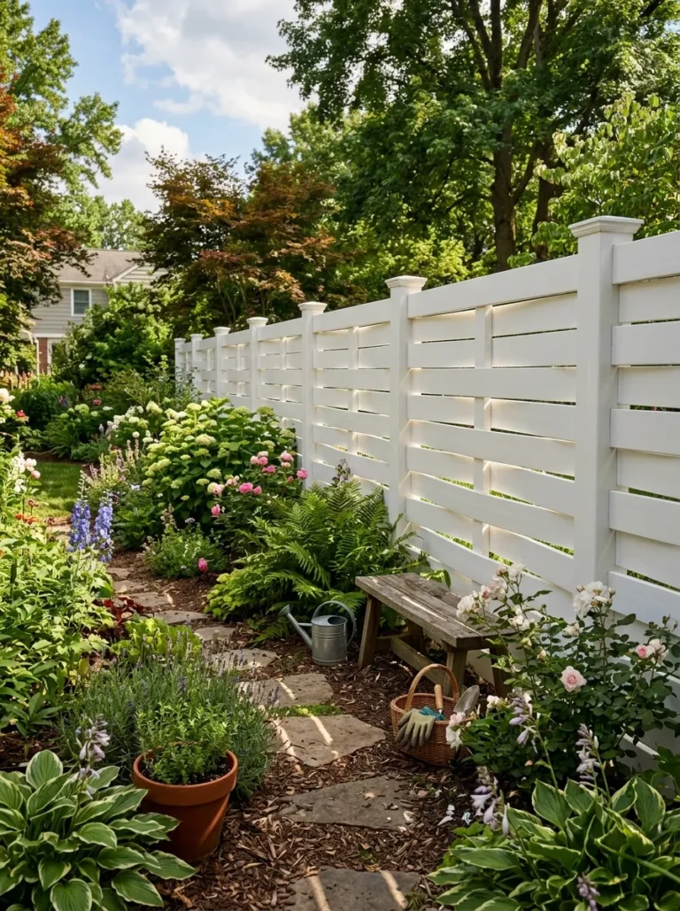 vinyl fence ideas backyard