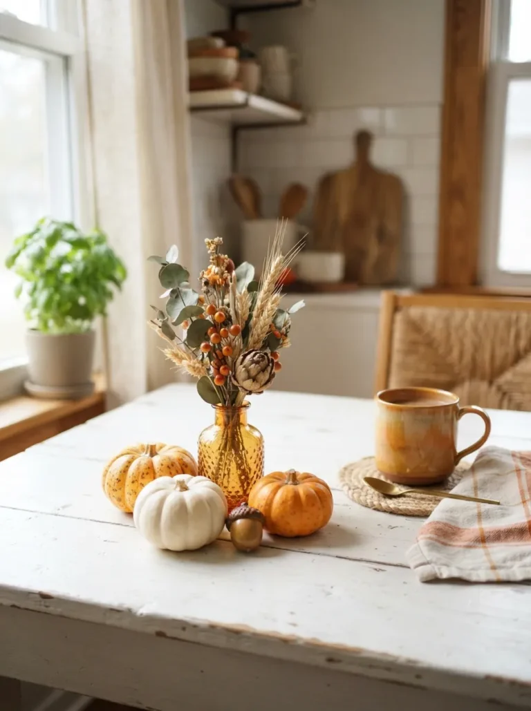 white kitchen table decor ideas