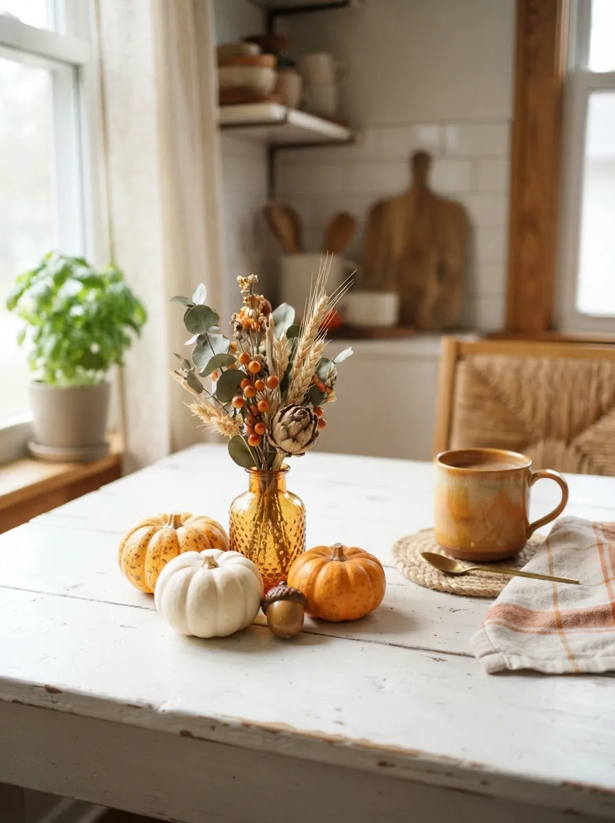 white kitchen table decor ideas