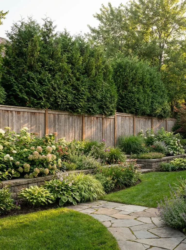 wood fence ideas backyard