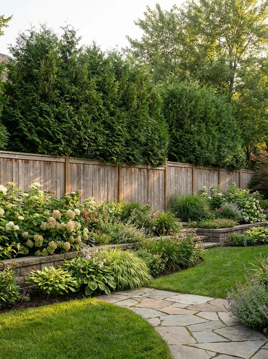 wood fence ideas backyard