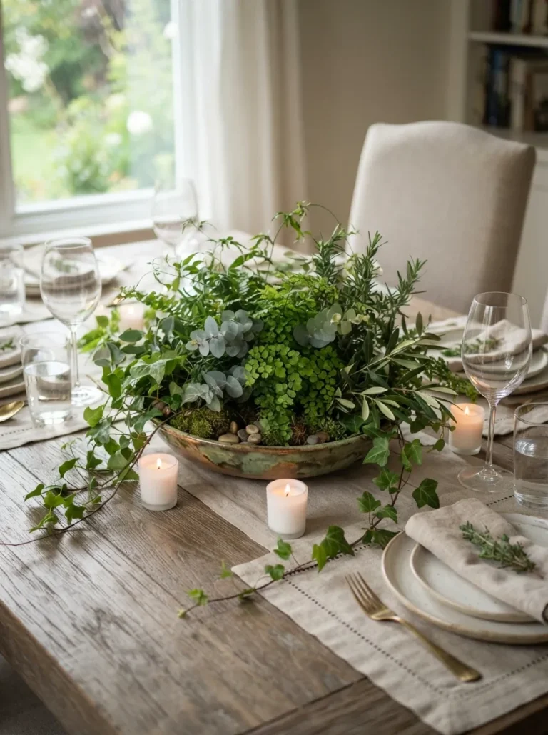 dining table centerpiece simple