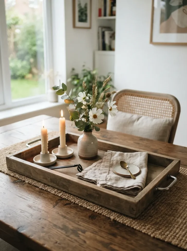 dining table tray styling ideas