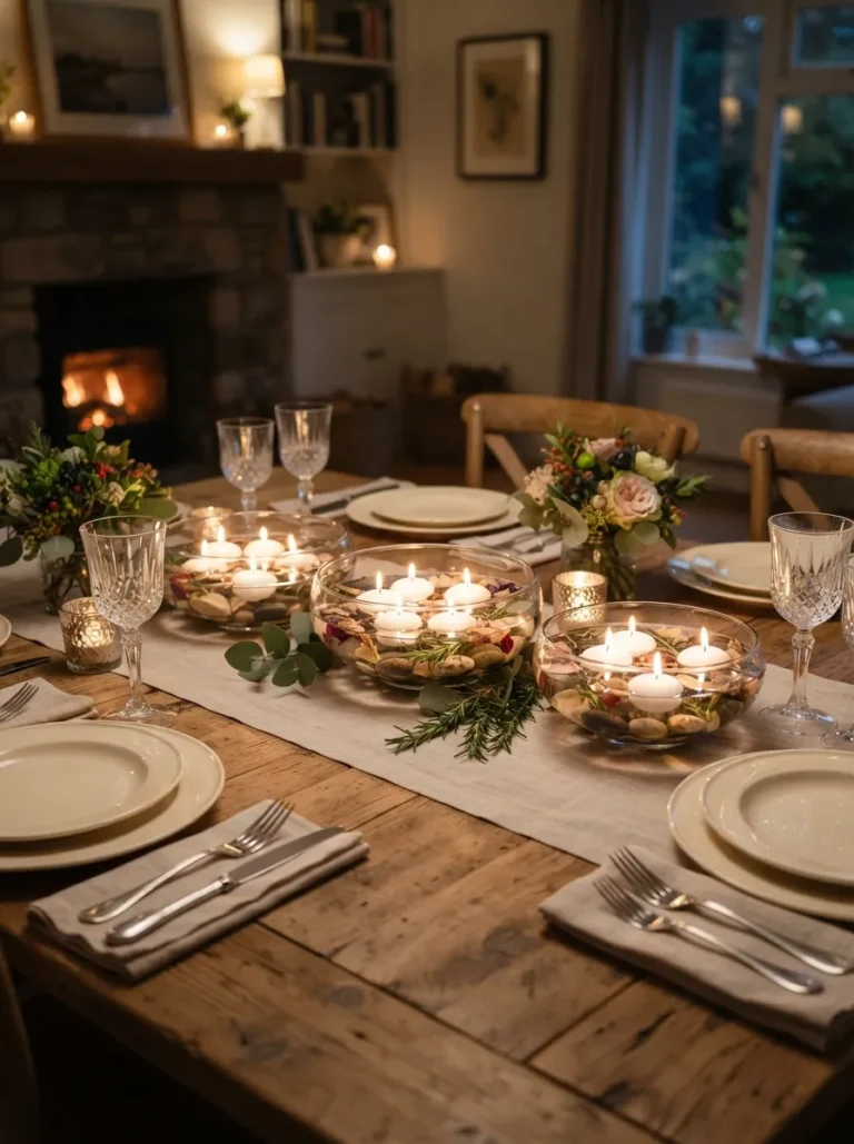 dining table with candle holder ideas