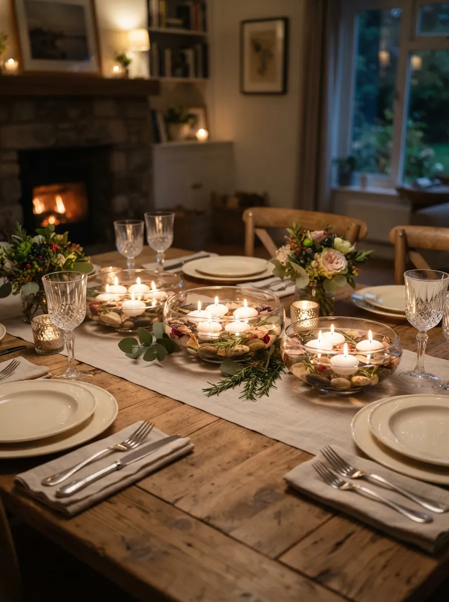dining table with candle holder ideas