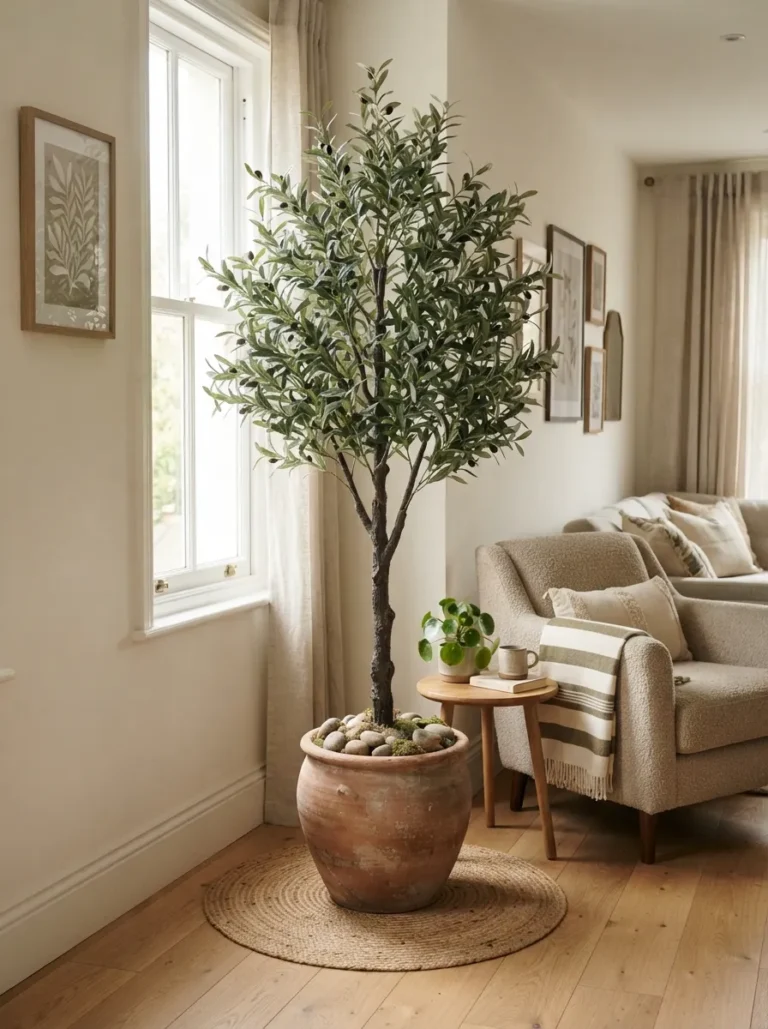 living room olive tree ideas